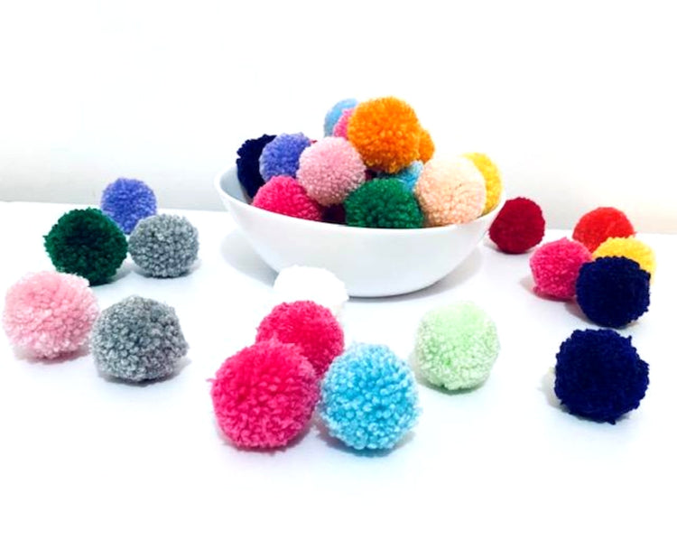 Multi-coloured  Pom Pom baby, nursery mobile handmade