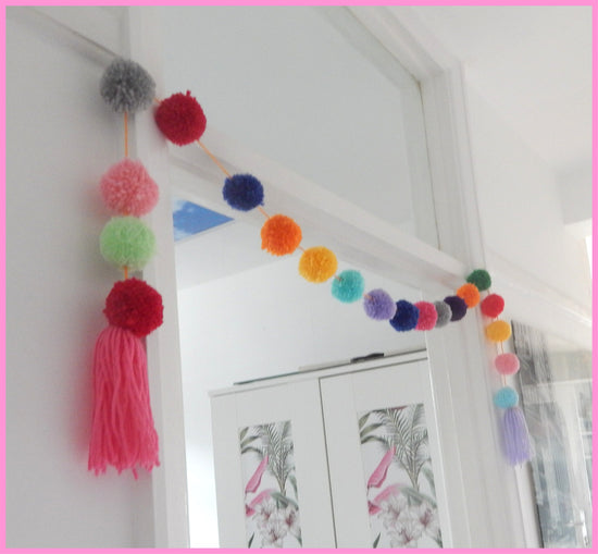 pom pom handmade garland