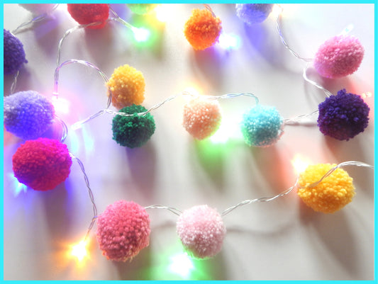 pom pom fairy lights