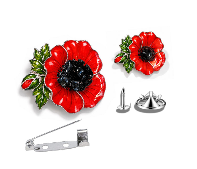 Lest we forget Handmade Poppy brooch