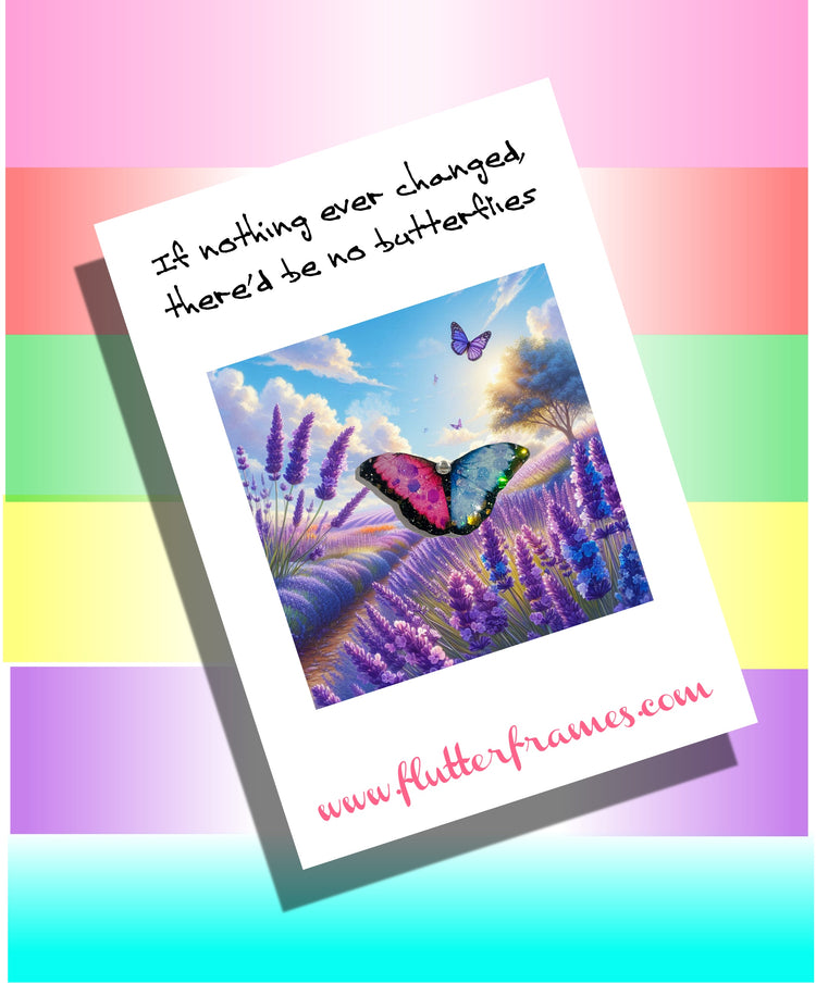 Inspirational handmade positivity mental health butterfly pin