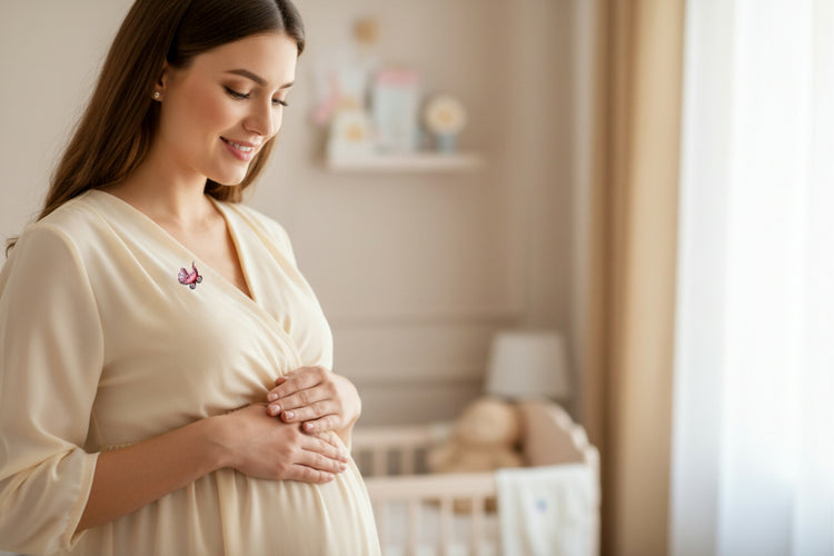 Pregnancy gift diamantes brooch 