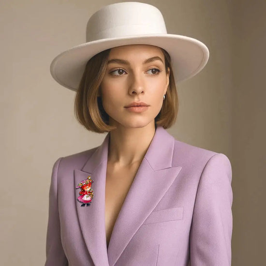 pretty handmade brooch in pink