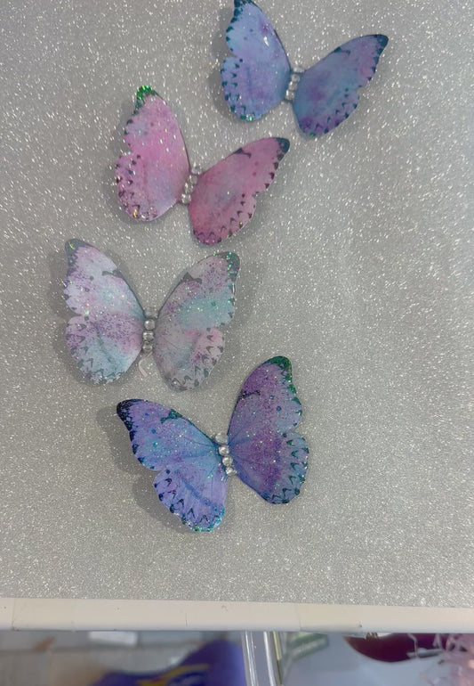 outdoor pastel pretty glittery butterflies
