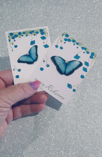 Blue Morpho Butterfly Enamel Pin