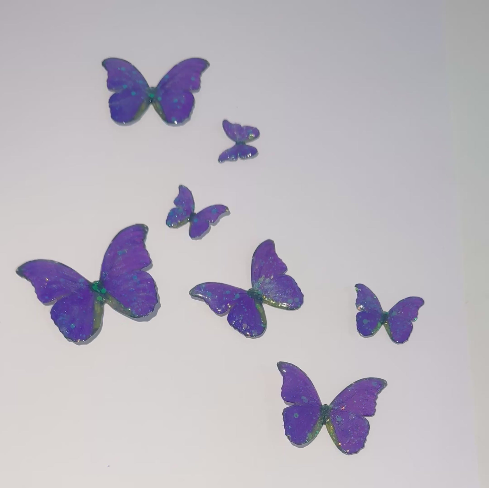 purple unique super shiny metal wall art decor