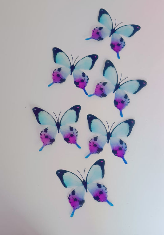 lilac and blue wedding butterflies table decorations