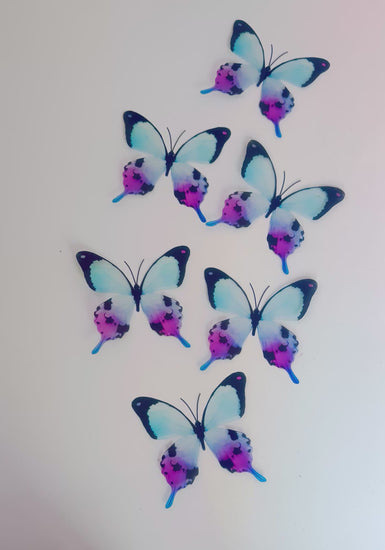 lilac and blue wedding butterflies table decorations
