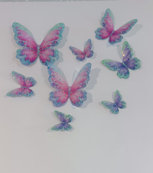 metal pastel very pretty butterflies handmade