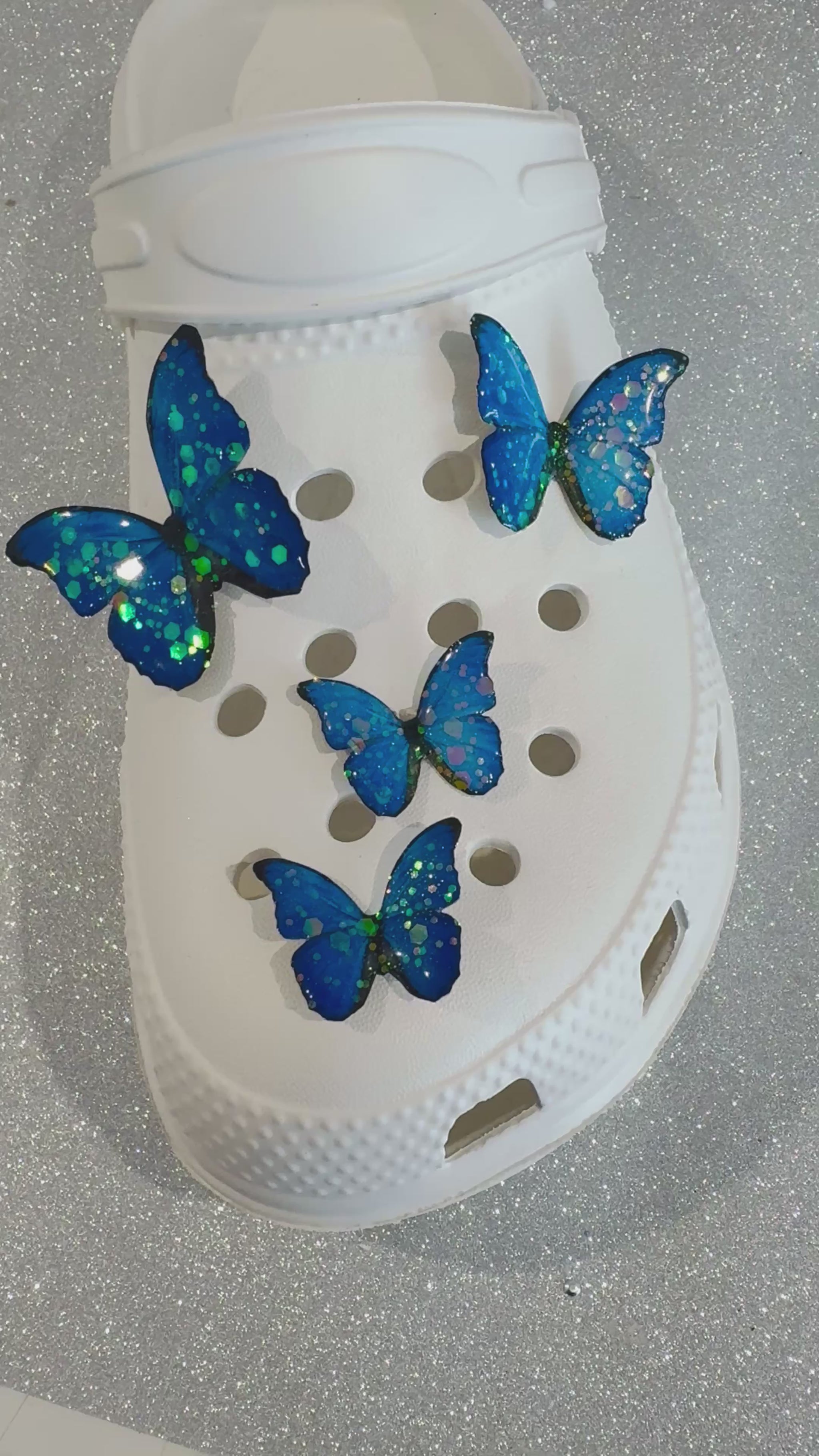 Handmade Croc Butterfly Croc clogs Clips