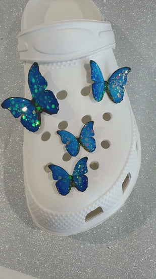 Handmade Croc Butterfly Croc clogs Clips