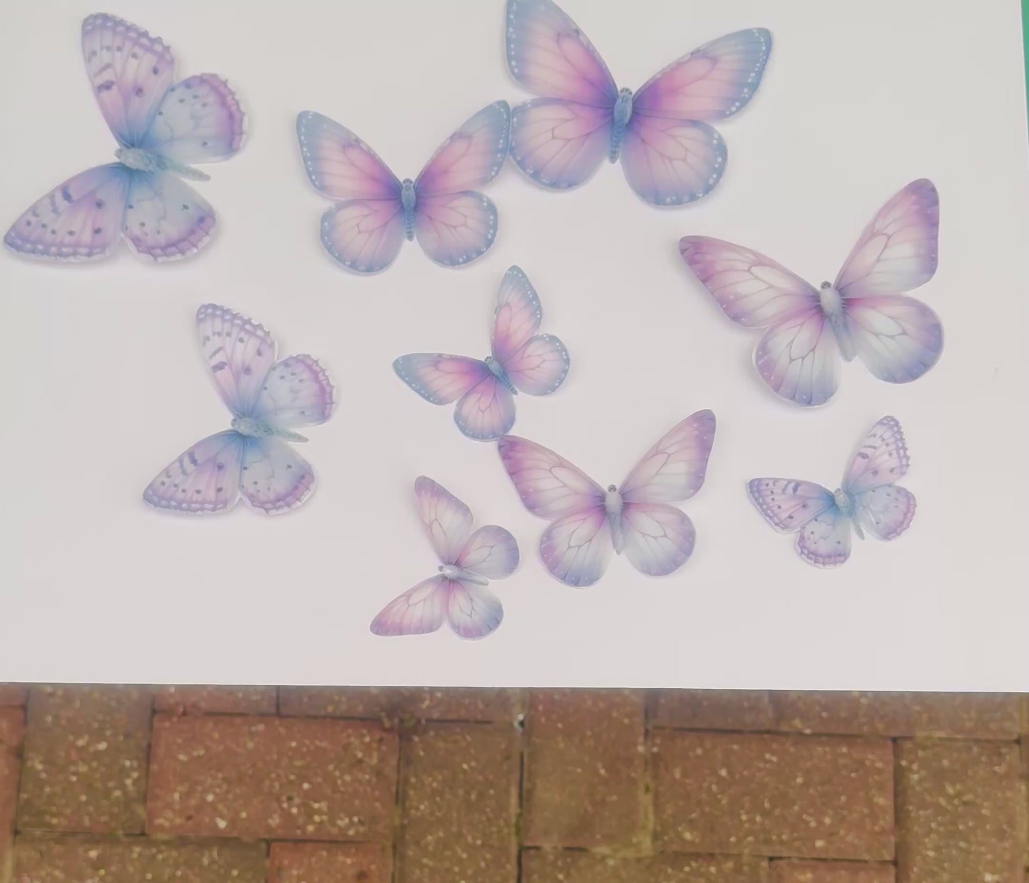 lilac metal 3d butterfly wall stickers 