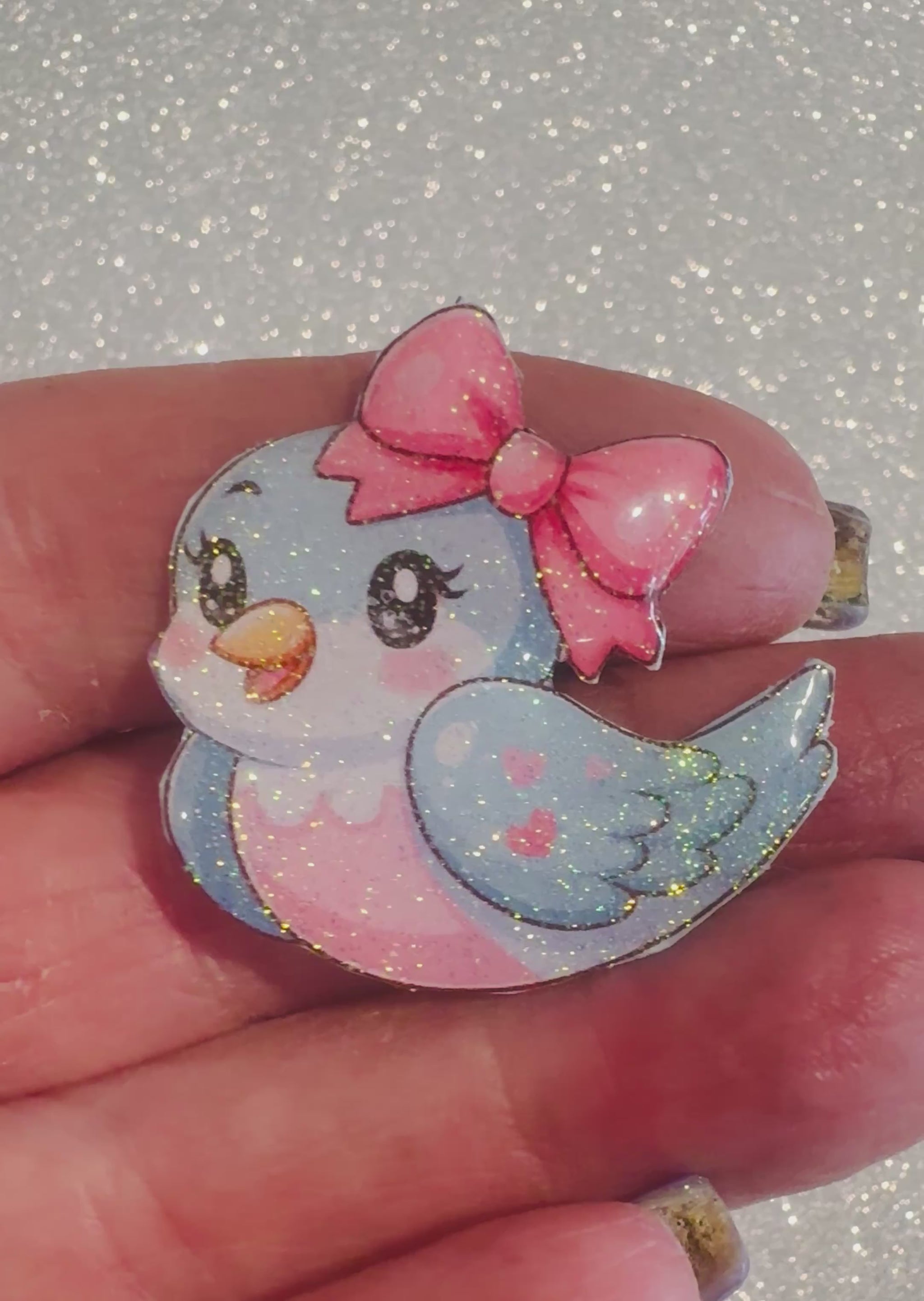 made from tin cans cute pigeon handmade pin