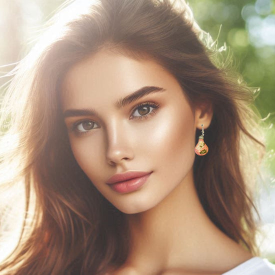  Retro dangle earrings. Handmade eco friendly