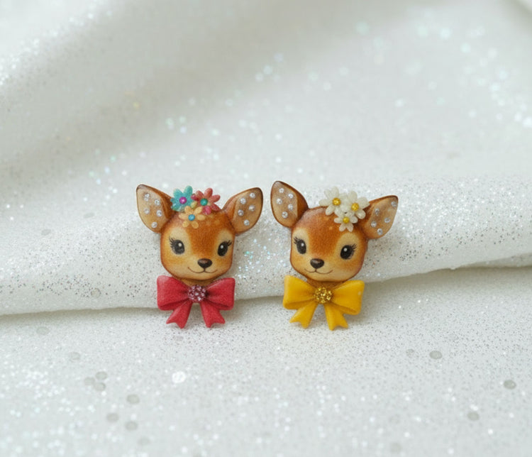 Retro Deer Head Brooch – Handmade Rhinestone