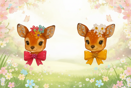 Retro Deer Head Brooch – Summertime