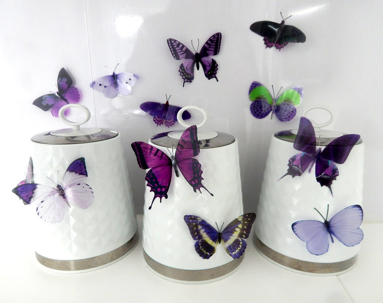 make my wall pretty purple butterflies