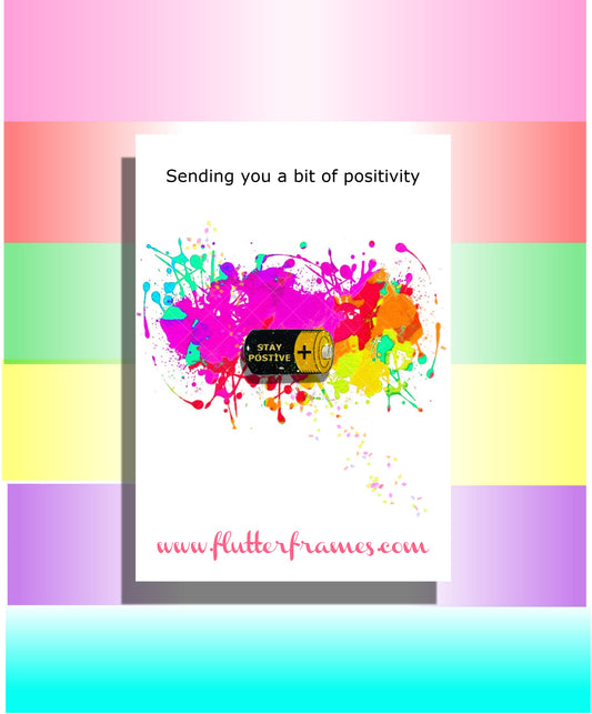 Positivity Battery Enamel Pin - Stay positive - Sending you a bit of positivity.  Inspirational Gift