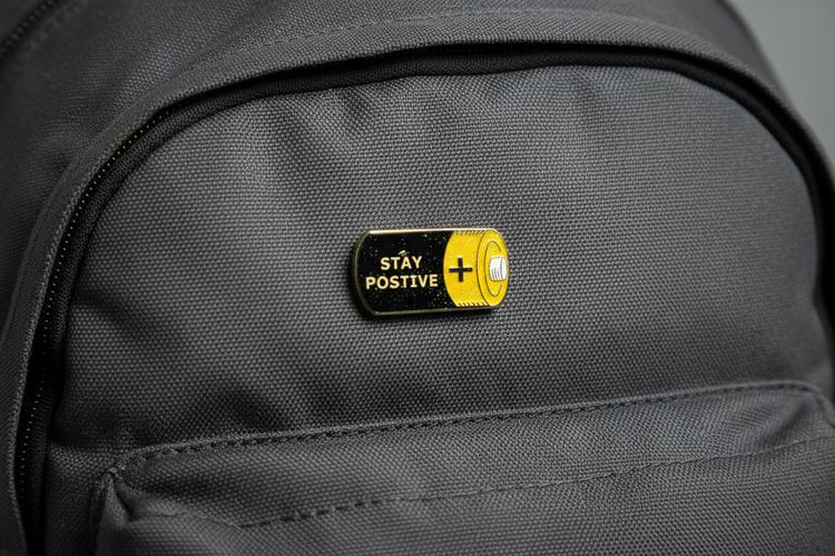Positivity Battery Enamel Pin