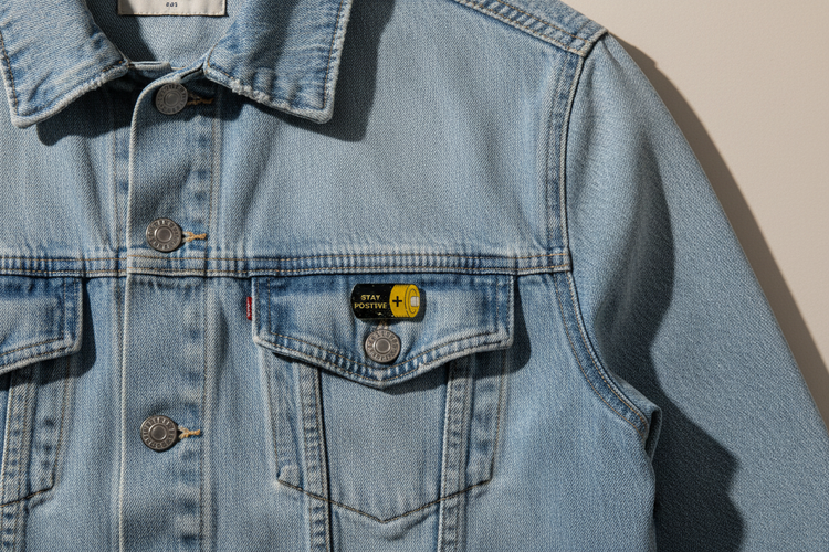 Positivity Battery Enamel Pin - Stay positive - Sending you a bit of positivity.  