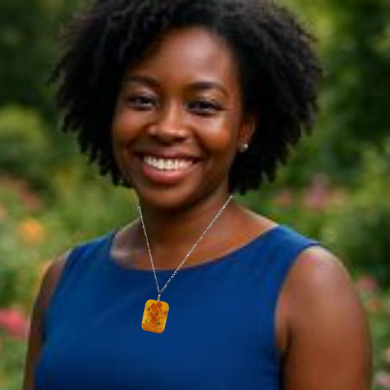 Sunflowers,Vincent Van Gogh earrings and pendant set.Upcycled tin can.Tin anniversary gift..Waterproof Tin.made from recycled soda cans