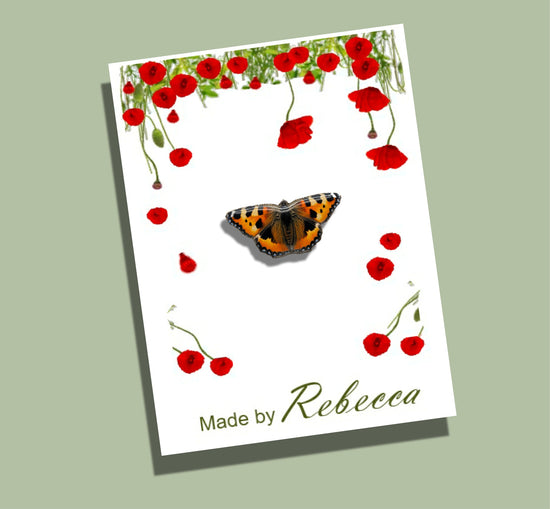 Tortoiseshell Butterfly Pin British butterflies