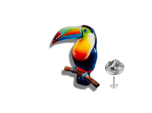toucan enamel pin handmade