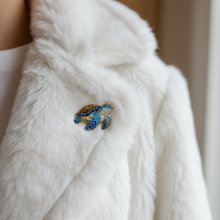 turtle enamel pin