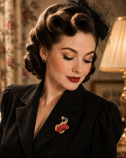 1940s decorative brooch