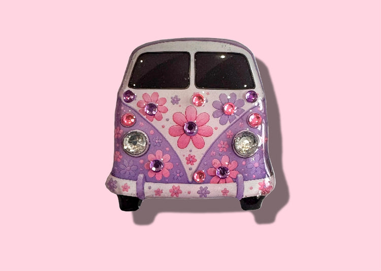 flower power camper van enamel Pin