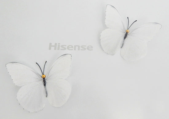 decorate a fridge with stunning white butterflies 