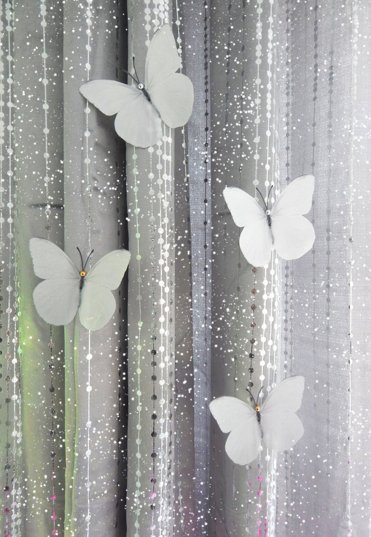 curtain butterfly decor