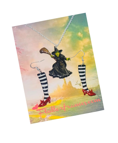 Wicked. Wicked witch of the East. Wizard of Oz pendant