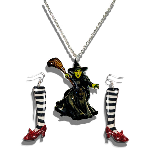 Wicked. Wicked witch of the East. Wizard of Oz pendant