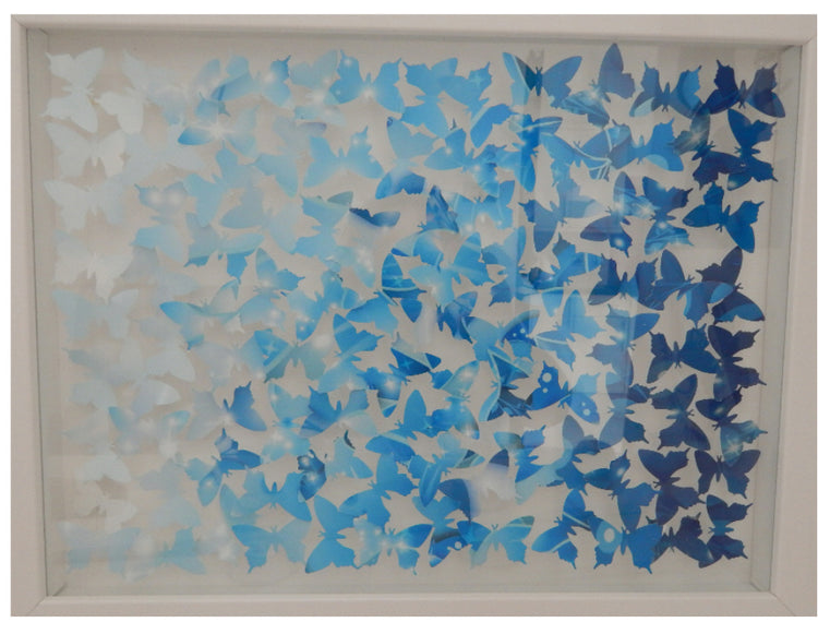 Ombre 3d butterfly picture