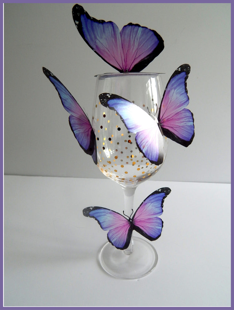 purple 3d butterflies by flutterframes