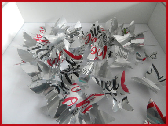 Coke cans 10th anniversary, Tin,  butterfly heart picture