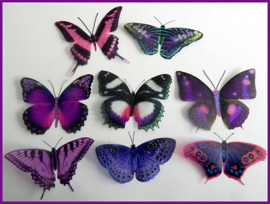 purple fantasy butterfly wall stickers by Flutterframes