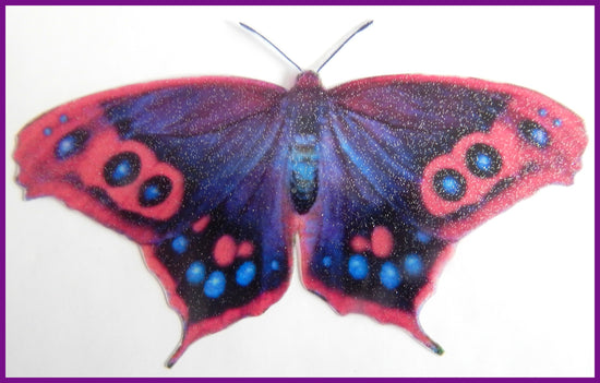 Mystical purple fantasy butterfly wall stickers