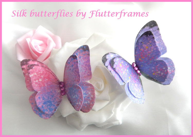 Pastel Butterflies,hair accessory, and made butterfly hair clip,  butterflies