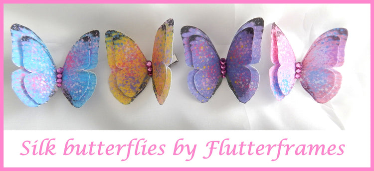 pastel silk butterflies