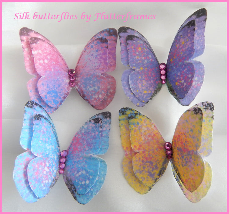 pastel silk butterflies by flutterframes