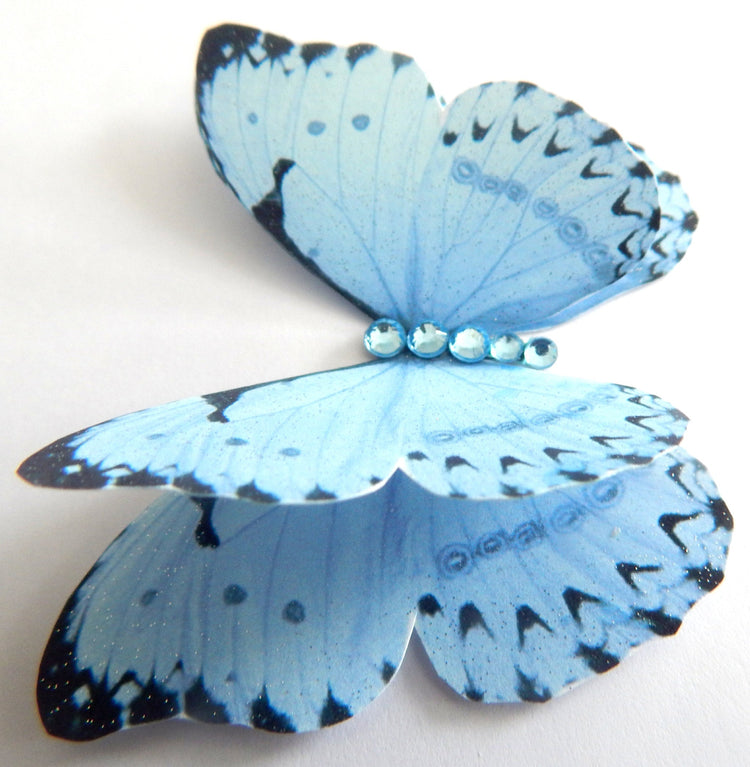pastel blue butterflies