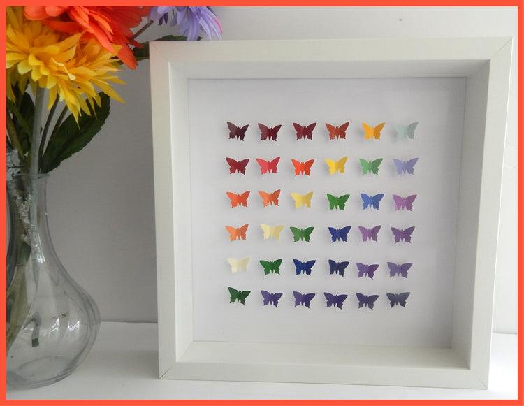 Rainbow 3d butterfly picture