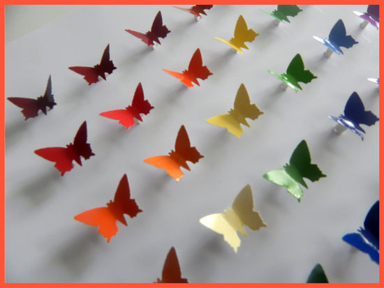 Rainbow 3d butterfly picture recycled anniversary