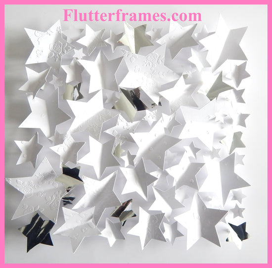 white Stars 3d framed picture by flutterframes