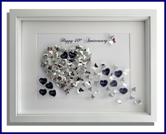 40th wedding anniversary gift with butterflies