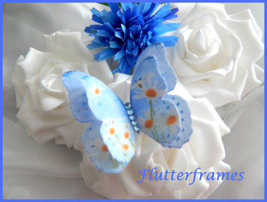 Daisy hair clip silk