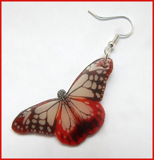 natural resin butterfly earrings