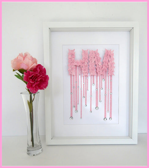 CC Chanel dripping 3d butterfly picture in pink